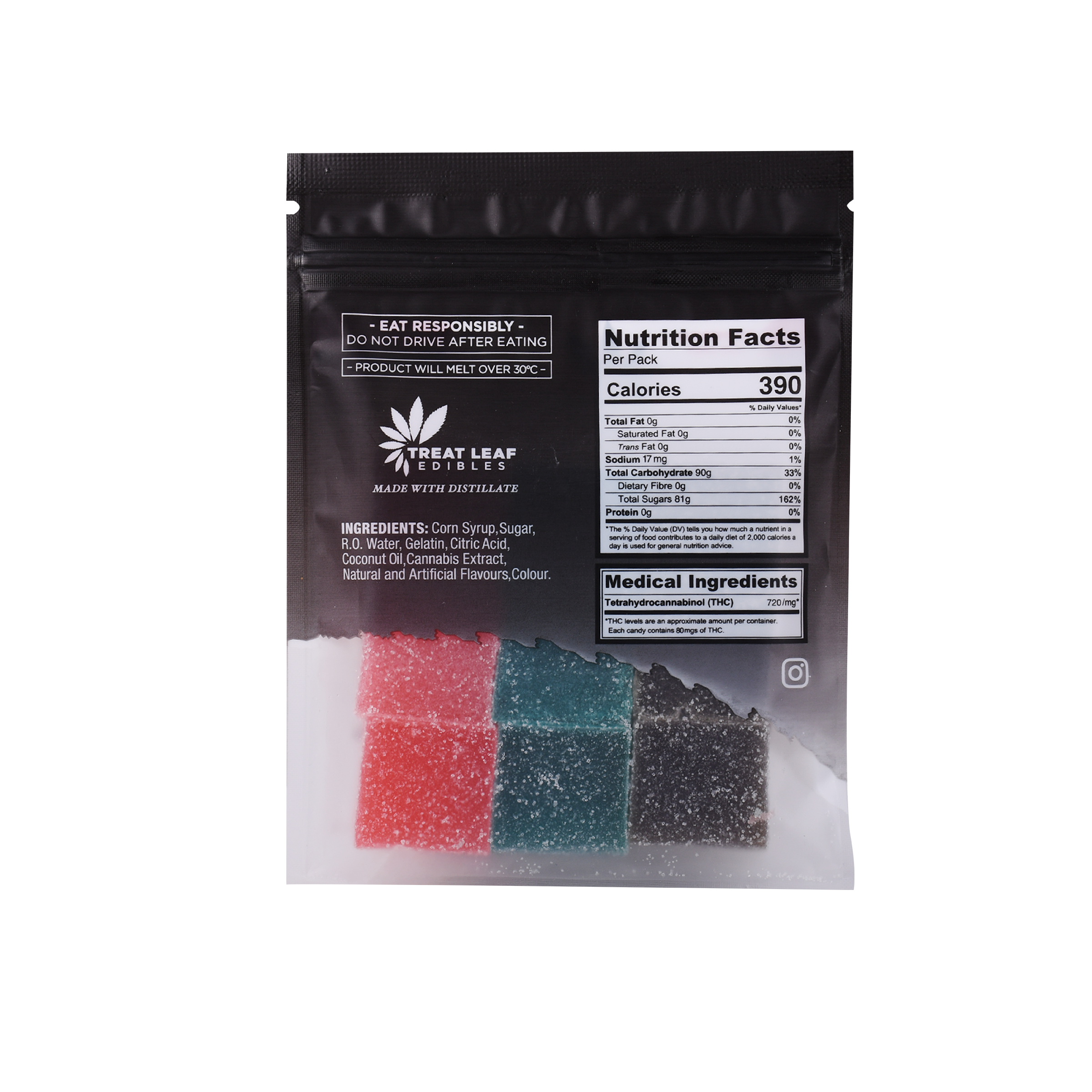 Grape, Blue Rasberry, Watermelon 80mg THC Gummies 9 pack - Image 3