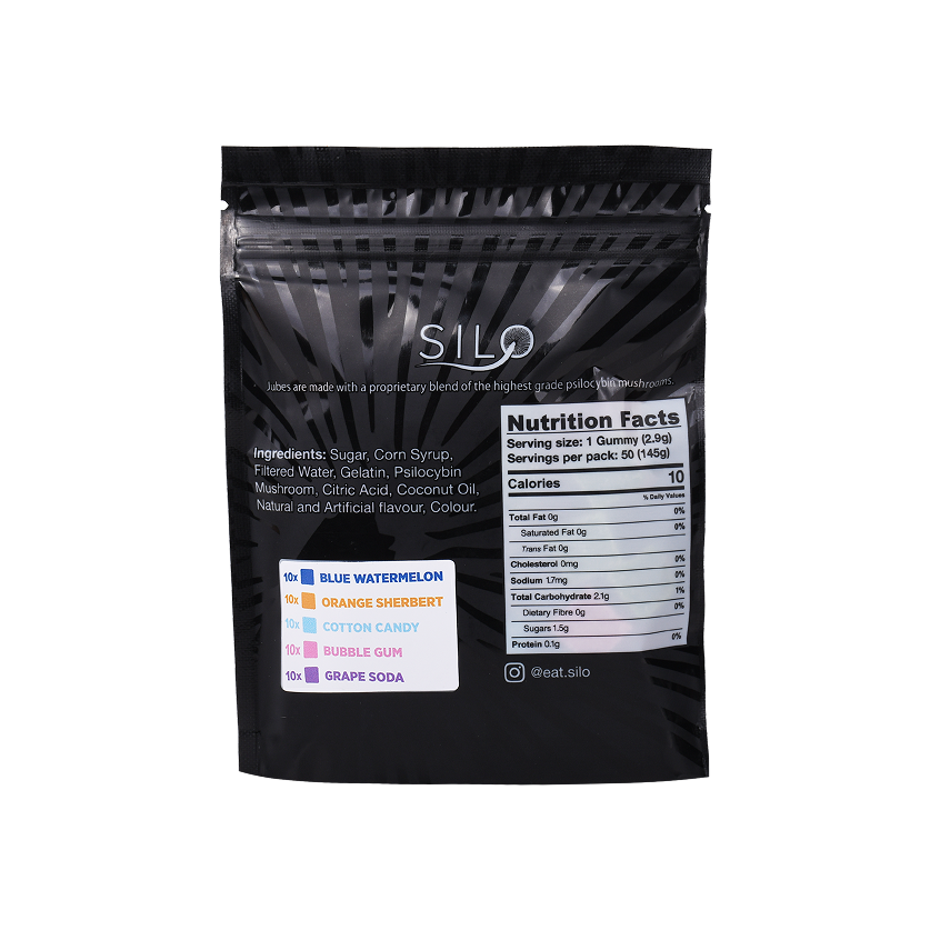 Silo Jubes Microdose Psilocybin Mushroom Gummies New Tropical Assorted - Image 3